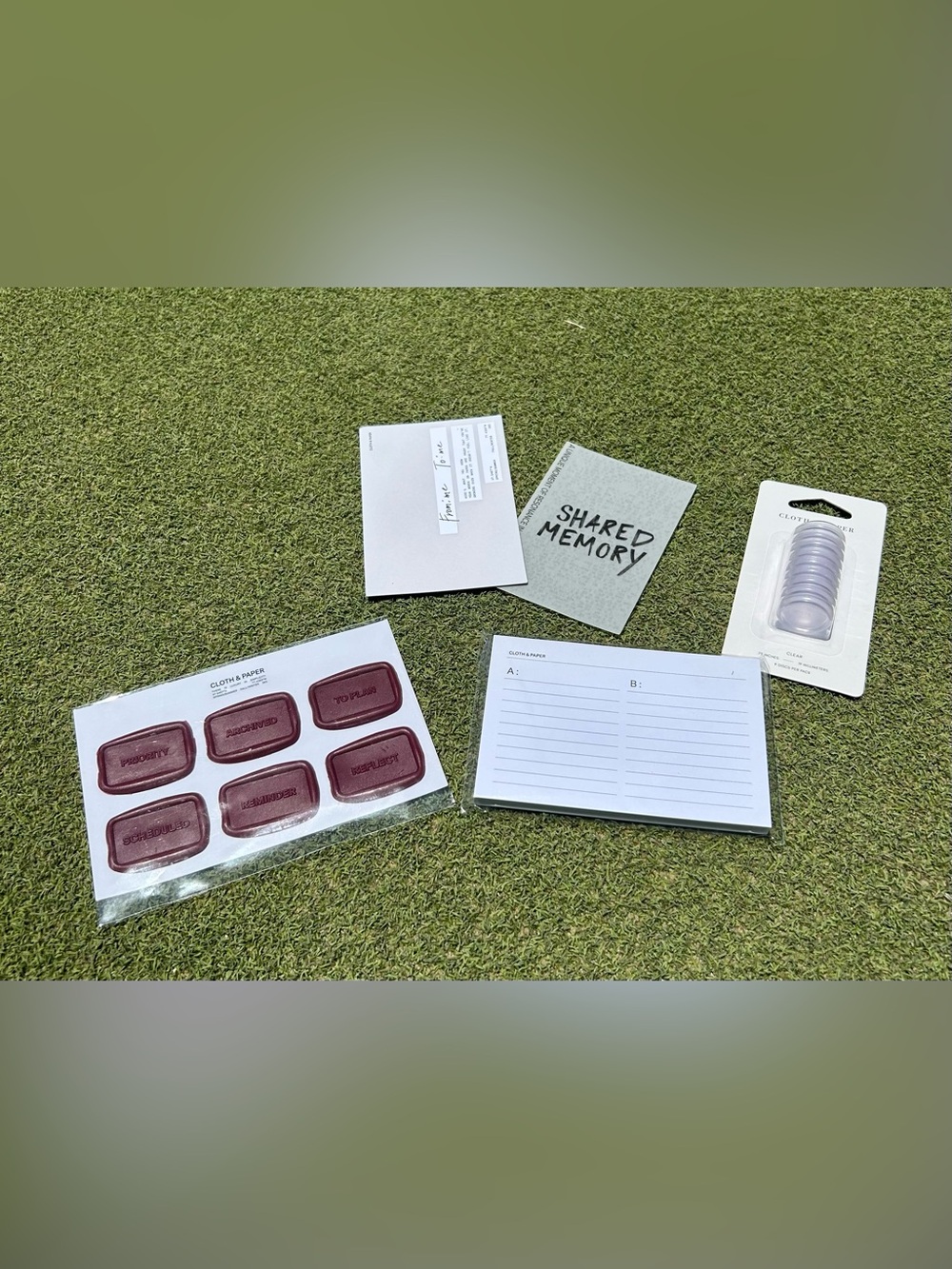 NWT Cloth & Paper Wax Seal Stickers, Sticky Notes, .75 Discs, Note To Self